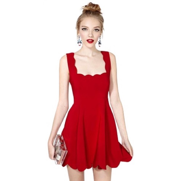 Nasty Gal Dresses & Skirts - NWT Nasty Gal red scalloped mini dress